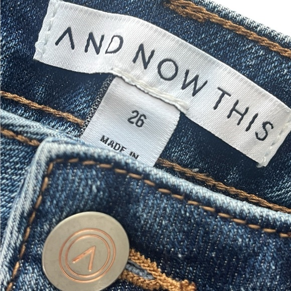 High Rise Distressed Blue Jeans - Picture 2 of 7